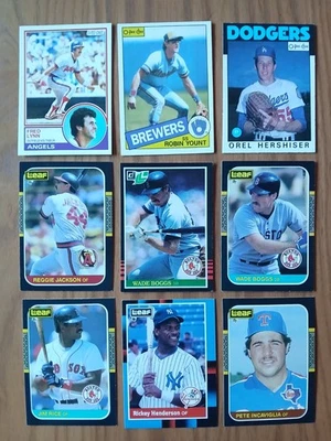Tarjetas O-Pee-Chee & Leaf de la década de 1980 - Jim Rice Reggie Jackson Fred Lynn Yount Boggs + Foto 1 de 4