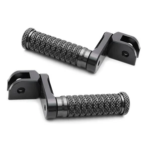 Black M-Grip Front 1.5" Extended Foot Pegs For Honda CB650R 19 20 21 22 - Picture 1 of 8