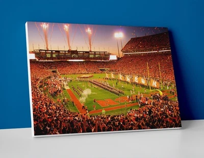Póster o lienzo del estadio de fútbol americano Clemson - Arte de pared de fútbol americano de los Tigres de Clemson Foto 1 de 4