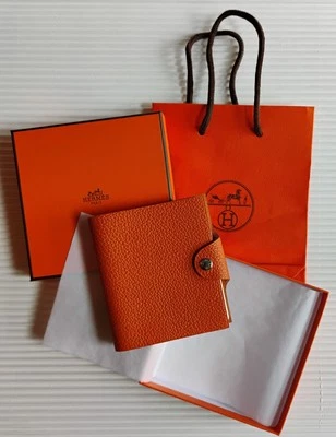 Funda Mini Cuaderno HERMES Ulysse Naranja Togo Piel de becerro Foto 1 de 4