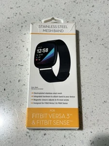FITBIT VERSA 3 & SENSE - STAINLESS STEEL MESH BAND - Picture 1 of 4