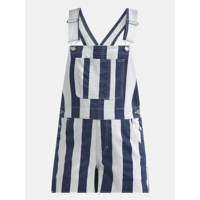 Pantalones Cortos Denim No Boundaries, 3" Entrepierna, Mujer TALLA L 12-14 ANCHO RAYAS AZULES Foto 1 de 3