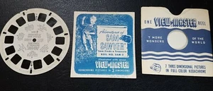 ADVENTURES OF SAM SAWYER 1950 VIEWMASTER REEL 2 RARO CON LIBRETTO Y37 - Foto 1 di 5