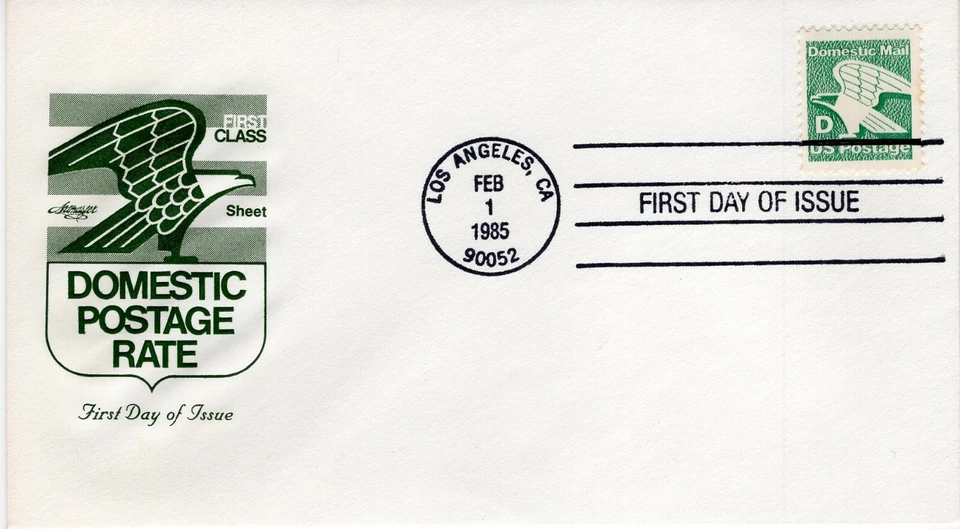 USPS FDC #2111 22c D-Rate Eagle Sheet Stamp ArtMaster ST2054 - Image 1 of 2