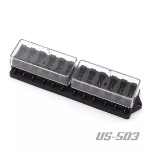 12 Wege 12 V 24 V Auto Stromverteilung Klinge Sicherung Halter Box Block Panel - Bild 1 von 9