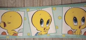 looney tunes tweety kids wall border partial roll prepasted 4 feet 1 inch - Picture 1 of 2