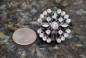 Black Unisex Gemstone Expansion Ring - Picture 1 of 5