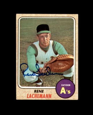 Rene Lachemann Signed 1968 Topps Oakland Athletics Autograph - Image 1 of 2