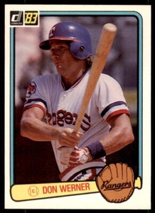 1983 Donruss Baseball Don Werner . Texas Rangers #593