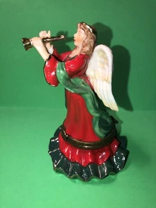 Vintage 1996 Classic Collectibles Hinged Trinket Box Angel Blowing Horn - Picture 1 of 9