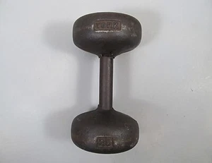 Vintage Rare York Bun Head Dumbbell 25 Lbs Round Head Weight - Picture 1 of 11
