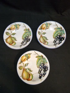 3 Pier 1 Macintosh Suppen-/Salatschalen 8 1/2" Angleterre England Äpfel Birnen Obst - Bild 1 von 6