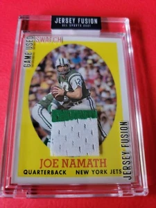 Joe Namath Game Used Jersey & 2021 Jersey Fusion 2007 Topps Insert Card Jets - Bild 1 von 2