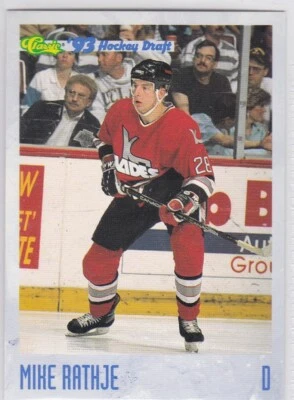 M) 1993 Classic NHL Hockey Draft Trading Card Mike Rathje #145 - Image 1 of 2
