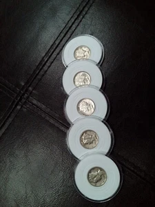 Mercury Dime Collection 5 Dime Collectible Collection 1941p - 1944p 1945 d Lot - Picture 1 of 5
