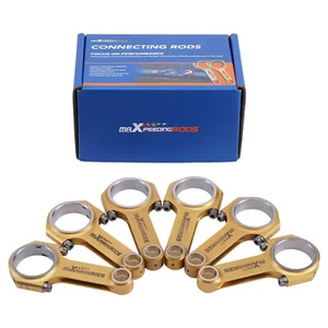 6x Titanizing Connecting Rod Rods For Porsche 911 911S Carrera 2.7L H6 5.0295" - Picture 1 of 12