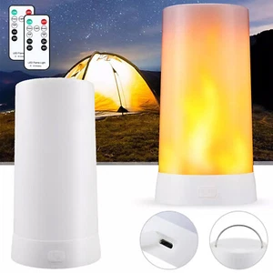 LED Flammenlampe mit Fernbedienung USB Nachtlicht Flammeneffekt Flackerlicht - Bild 1 von 17