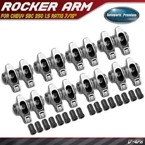 16Pcs 17-4PH Roller Rocker Arms for Chevy SBC 350 1.5 Ratio 7/16" Self-aligning - Picture 1 of 10