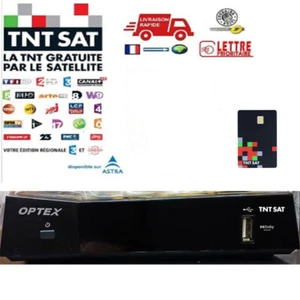 RECEPTEUR TNT SATELLITE TNTSAT OPTEX ORS 9990-HD + CARTE TNTSAT VALABLE 4 ANS - Foto 1 di 4