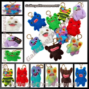 Mini Fuggler Plush Keyring Clip On Bag Funny Ugly Monster Key Ring Chain 5" - Picture 1 of 68