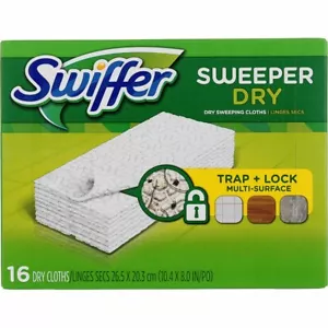 Swiffer Kehrmaschine Trockenpad Minen, unparfümiert, 16 Ct * (2er-Pack) * VERBEULT - Bild 1 von 5