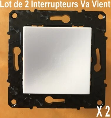 ARNOULD ESPACE EVOLUTION Arnould Evolution Blanc,Lot de 2 Mécanismes d'Interrupteur Va et Vient