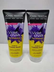 2 pk - John Frieda Violet Crush For Blondes Purple Toning Mask 6 fl.oz. - Picture 1 of 2