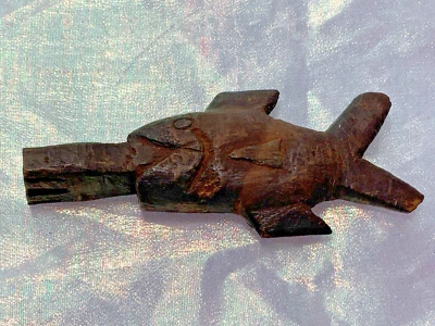 Unique Authentic Guatemalan Wooden Fish slingshot (no band included) - Image 1 of 4