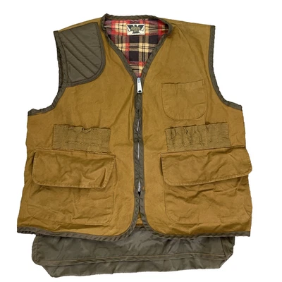 Vtg American Sportsman Shooting Vest Canvas Game Pouch Zip Front - Image 1 of 4