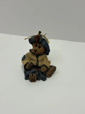 Boyds Bears Bear Christmas ORNAMENT Bearstone Figure Bear With Hat And Sweater - Image 1 of 4