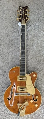  Gretsch Edición Limitada. Falcon Center Block Jr. con Arce Acolchado Bigsby, Roundup Naranja Foto 1 de 4