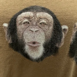Vintage Chimpanzee Graphic T-Shirt Men’s XXXL Brown Funny Monkey Animal Big Tee - Picture 1 of 6