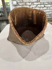 Vintage Korb aus Birkenrinde handgefertigt - Bild 1 von 10