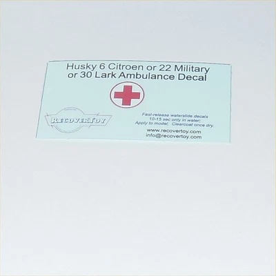Corgi Juniors Husky 22 Citroen Military Ambulance Red Cross Decal - Image 1 of 3