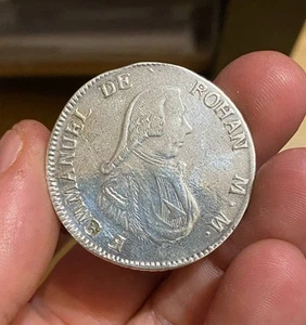 Malta, 1796 AR 2 Scudi, Emmanuel De Rohan, Ex Mount, Cleaned, Rare - Picture 1 of 2