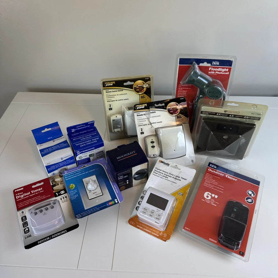 Juego de 11 Piezas - Temporizador de Lámpara Digital, Interruptor de Control Remoto, Proyector, Temporizadores Nuevo Foto 1 de 4