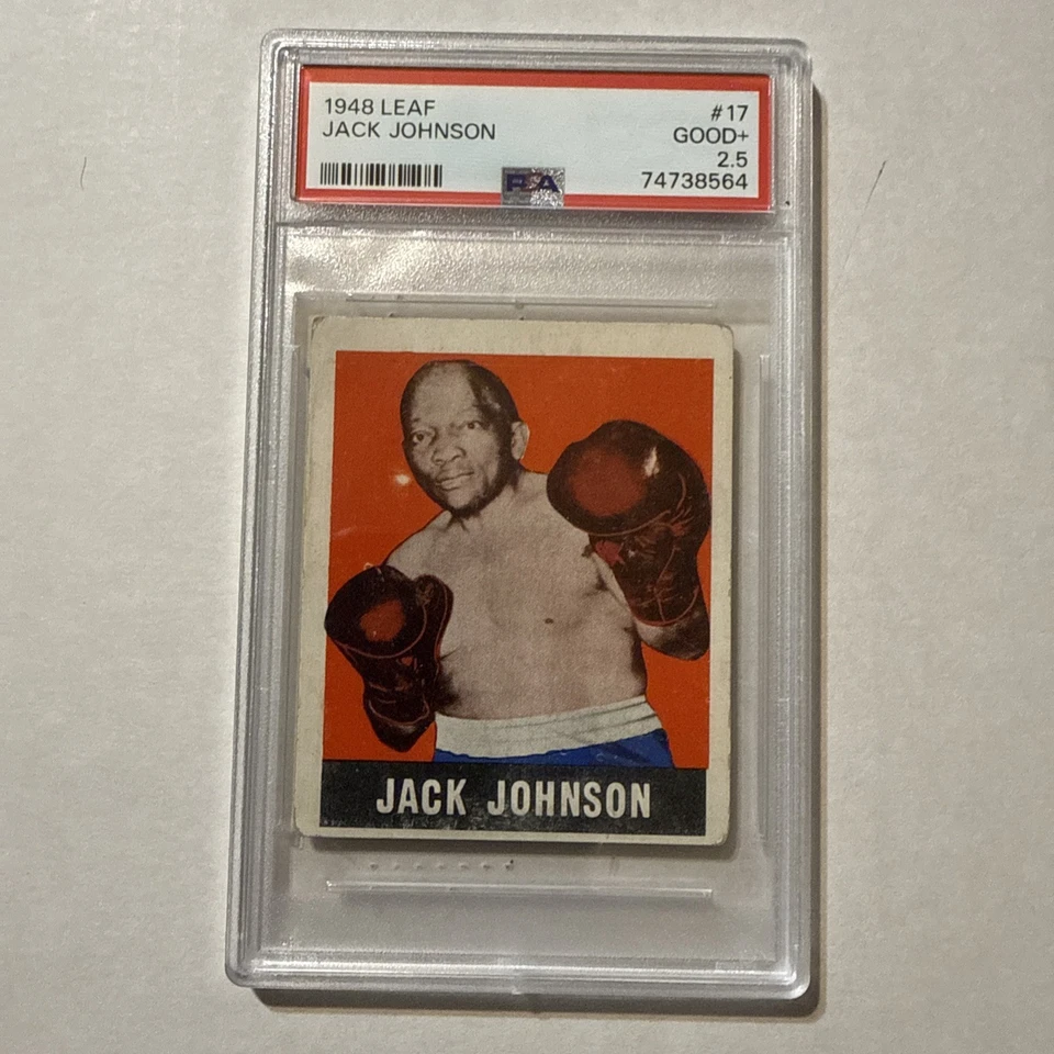 1948 Leaf Boxing #17 Jack Johnson PSA 2.5 GOOD + - Image 1 of 2