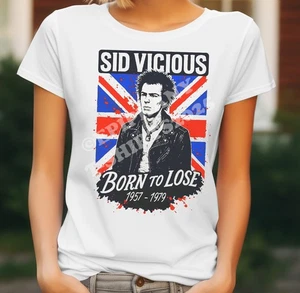 Sid Vicious Lady's T-Shirt Sex Pistols Punk Music Tee Top Gift Rock Bass D2 - Picture 1 of 3