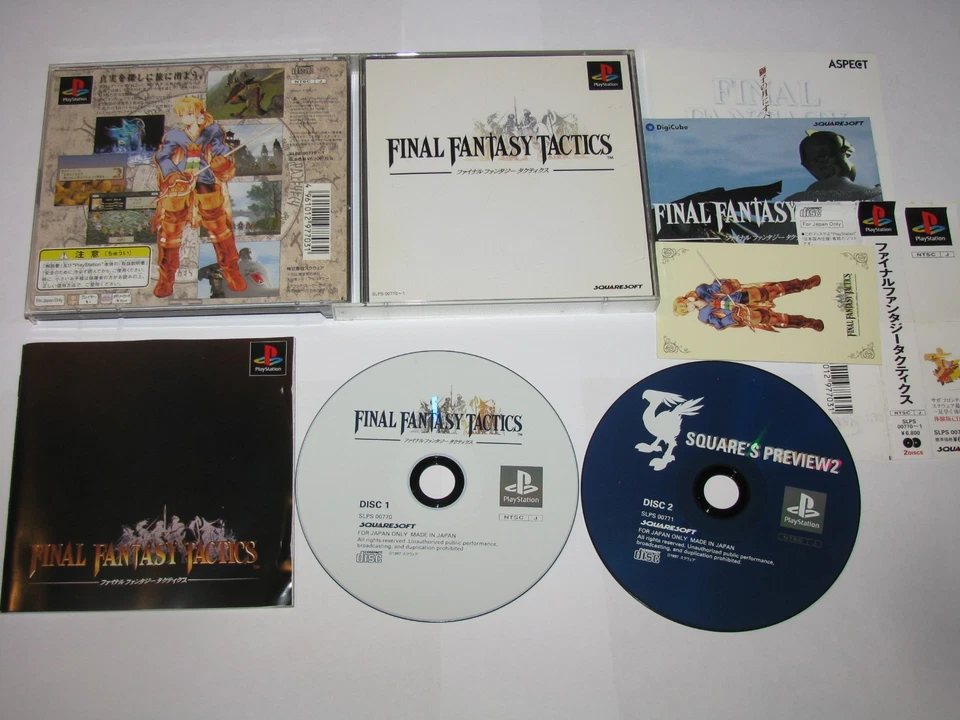Final Fantasy Tactics (Japanese) Playstation PS1 Japan +obi Ramza card US Seller - Image 1 of 4