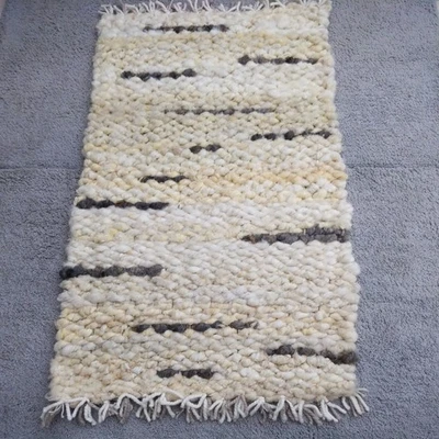 British Sheep Wool Hand-Woven Peg Loomed Rug - Image 1 of 4