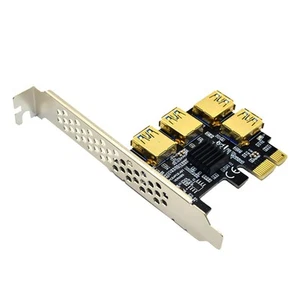 Carte PCIe 1 à 4 PCI Express Riser PCI-E 1X vers Externe 4 PCI-e Extension - Photo 1/5