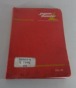 Catalogo Parti / Elenco Ricambi Jaguar E-Type V12 Serie III Del 1971 - Foto 1 di 4