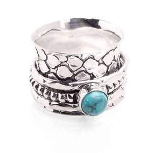 Versilbert Spange Ring Handmade Schmuck Geschenk für Damen Größe US 5.5 R-812 - Bild 1 von 3