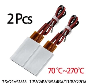 2Pcs Temperature Heater Sheet PTC Ceramic Heating Plate Aluminum Shell Electric - Picture 1 of 12