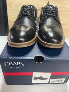 ZAPATOS CHAPS NUEVOS PARA HOMBRE TALLA 9 DÍA NEGROS NUEVOS EN CAJA - Imagen 1 de 9