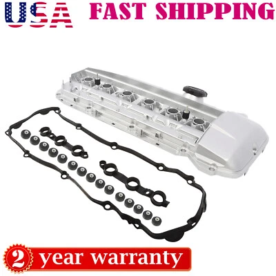 Cubierta de válvula de motor de aluminio con junta para BMW M54 E46 325Ci 325i 330i 525i X3 X5 Foto 1 de 4