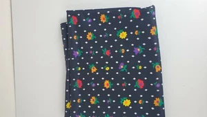 Textiles Craft Sewing Lemmhill Inc Floral Fabric Black Flower Motif 72"x42" - Picture 1 of 12