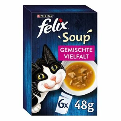 FELIX Soup Klare Suppe Katzenfutter Zarte Stückchen Sorten Mix 48 Beutel à 48g - Bild 1 von 4