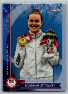2024 Topps Chrome US Olympics #46 Morgan Stickney Para Swimming Olympic Card - Picture 1 of 2