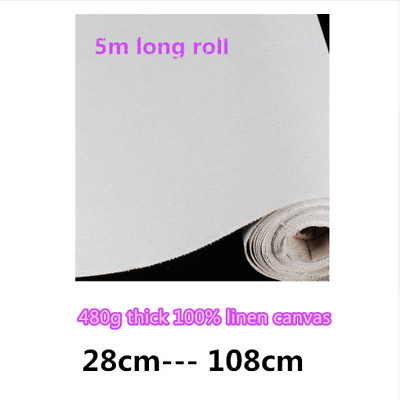 Primed Canvas Roll Blank Oil Painting Linen 5m 480g High Quality Artist Supplies • 185.22€